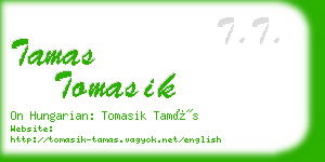 tamas tomasik business card